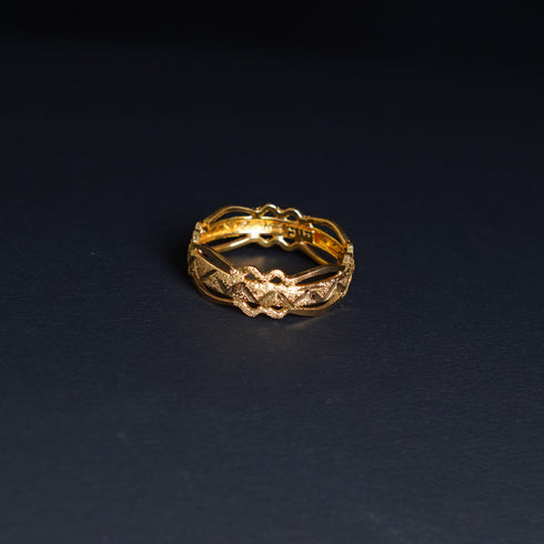 22 Carat Gold Plated Knot Finger Ring 2.35g by Mahita Collections